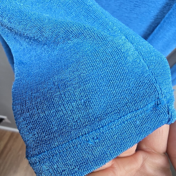 LIONESS Long Sleeve Montana Mini Dress Open Back Blue Womens Size L - Picture 14 of 14